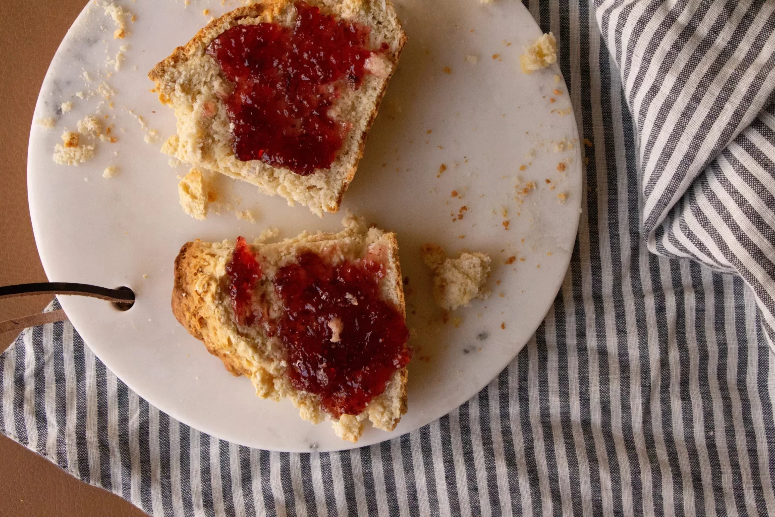 sourdough irish soda bread with jam