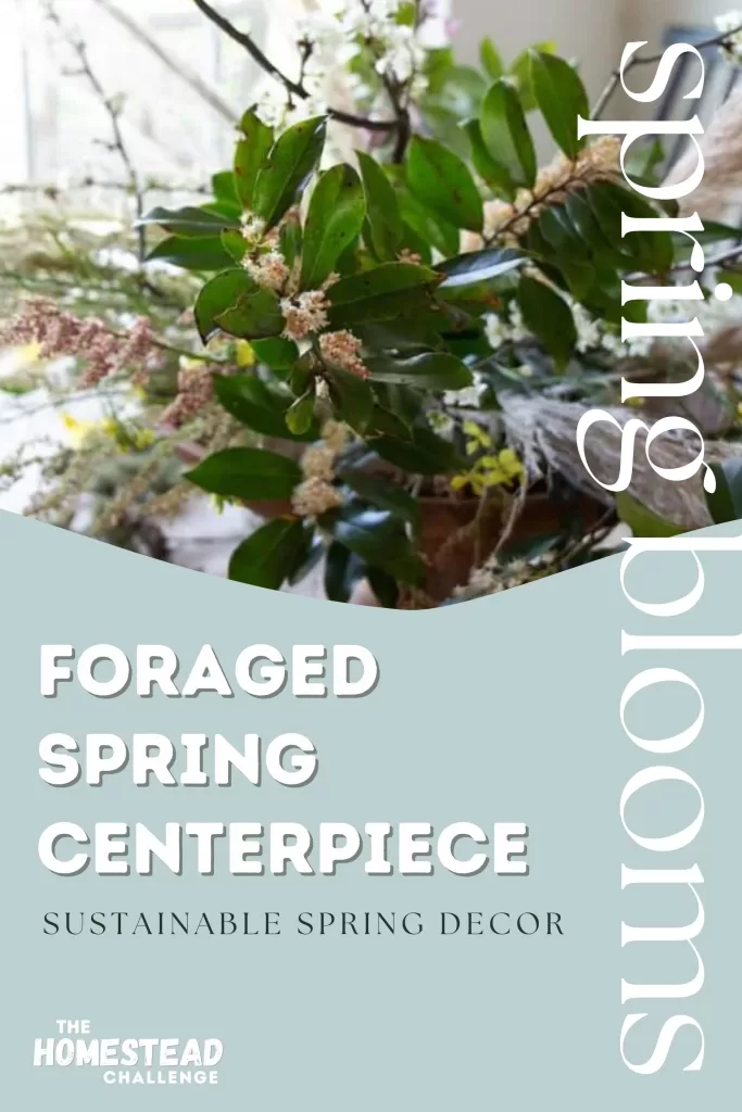 foraged spring centerpiece pinterest pin