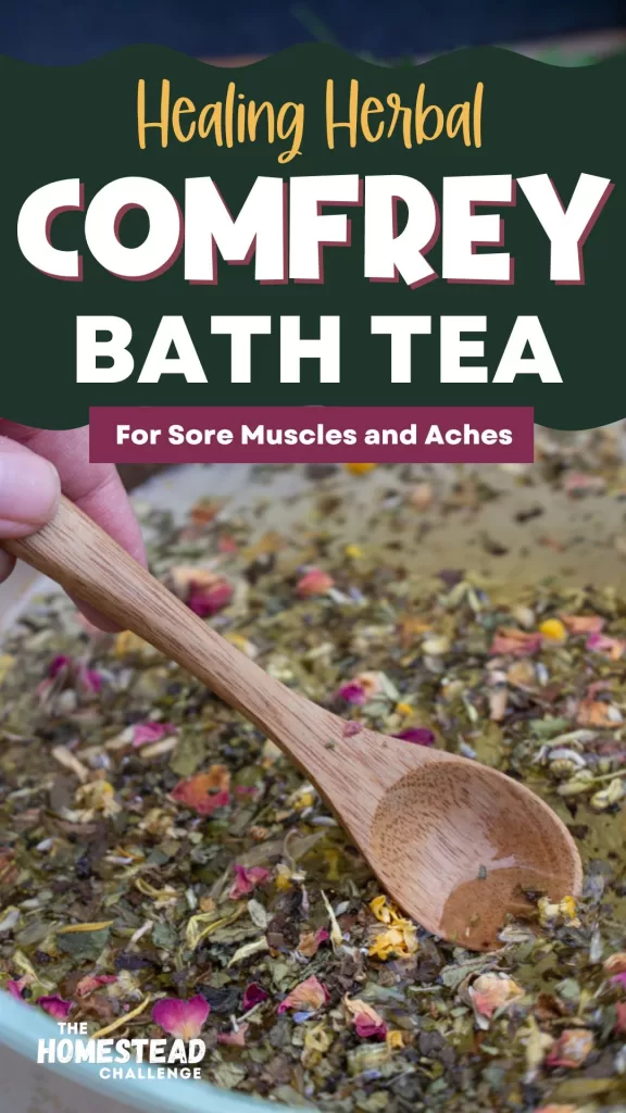 pin comfrey bath tea