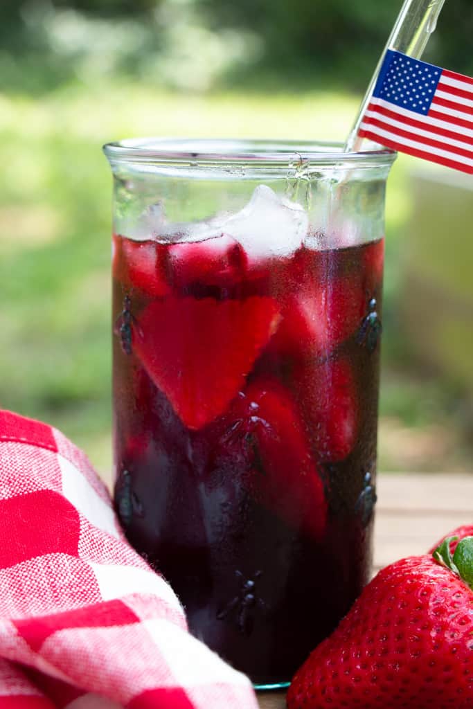 red strawberry iced tea
