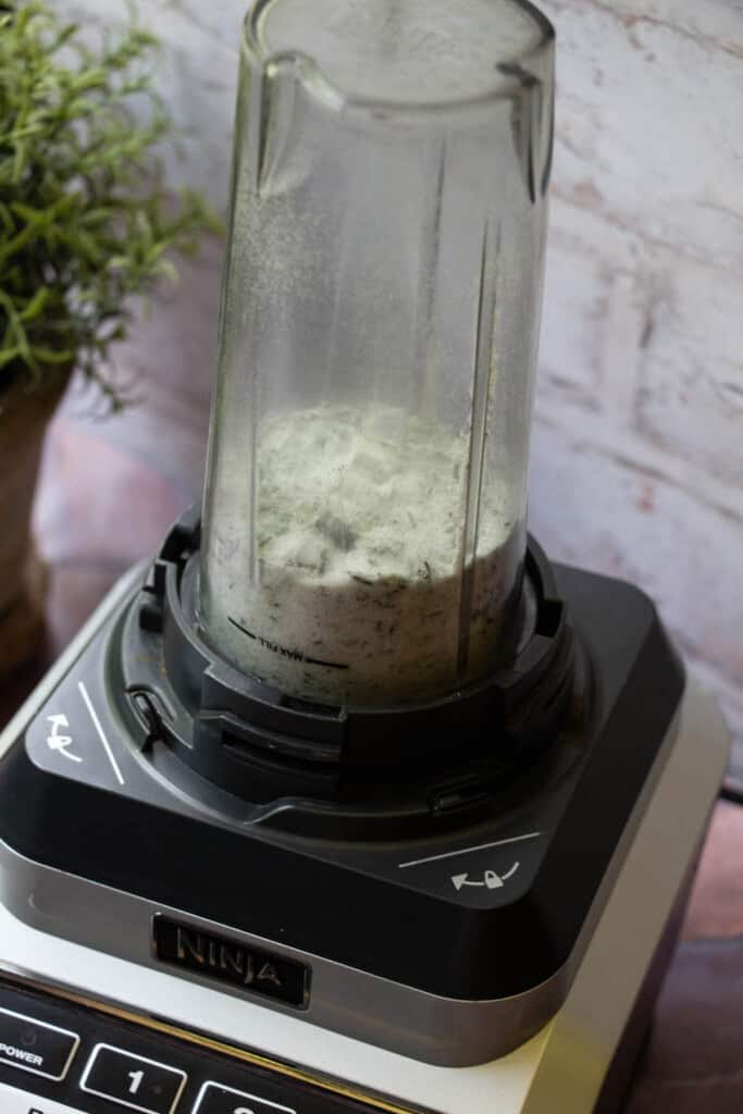 herbed rosemary salt in blender